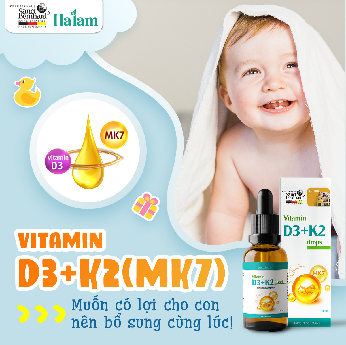 Vitamin K2 -  chìa khoá vàng  hỗ trợ tăng chiều cao tối ưu cho trẻ