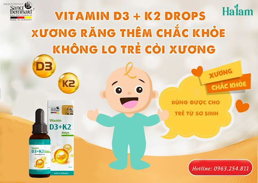 Vitamin D3+K2 Drops Sanct Bernhard – Lựa chọn hàng đầu cho bé