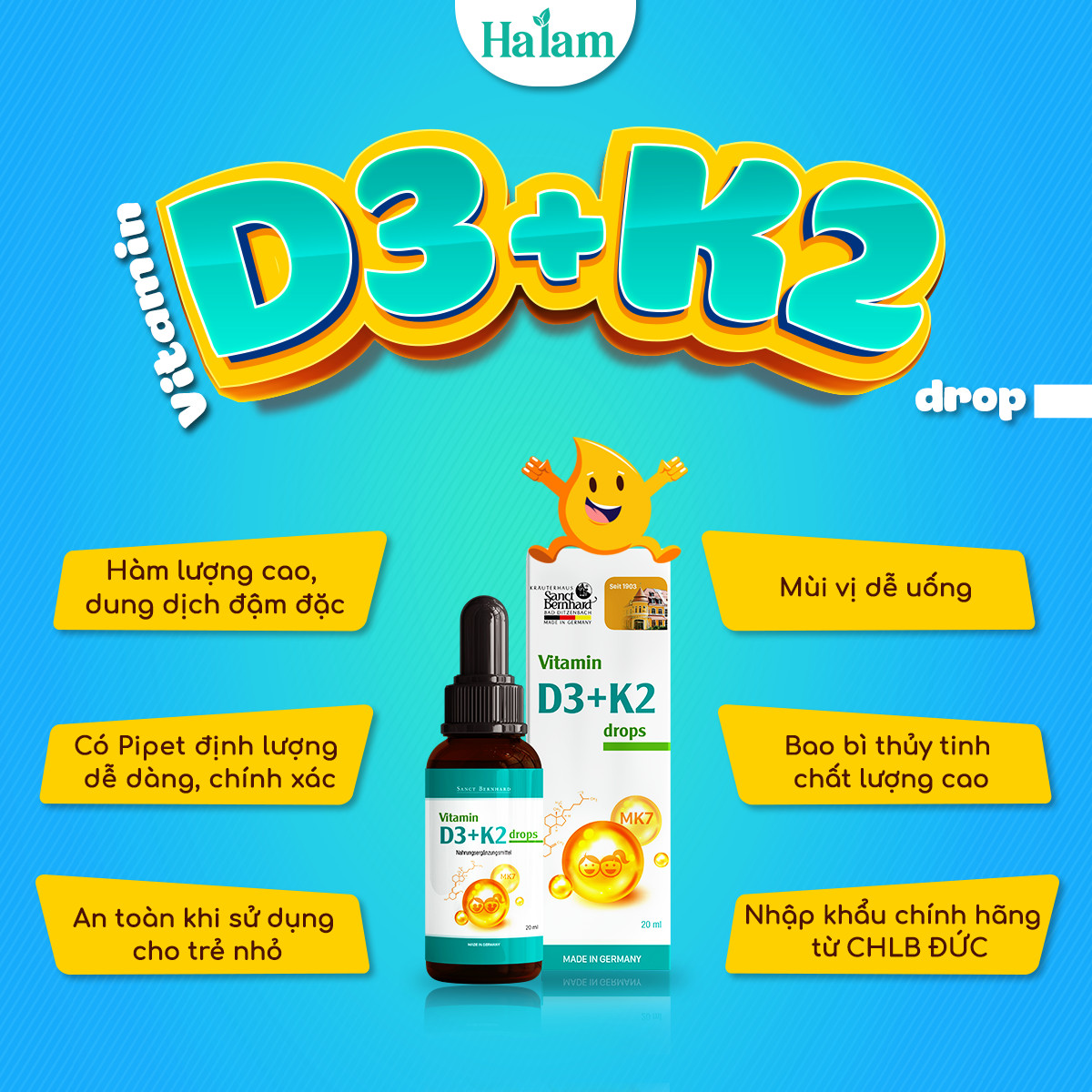 Vitamin D3+K2 Drops Sanct Bernhard